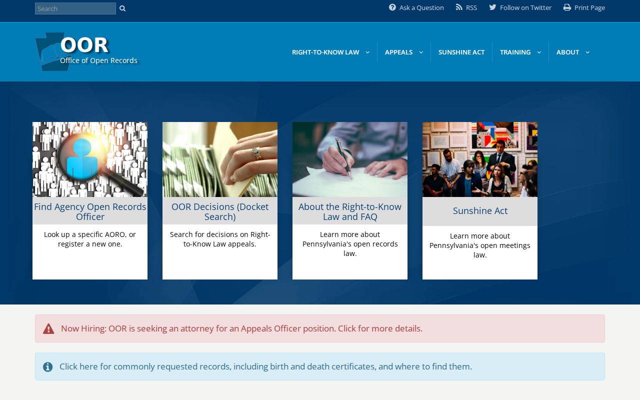 Pennsylvania public records access for Beaver County criminal court cases